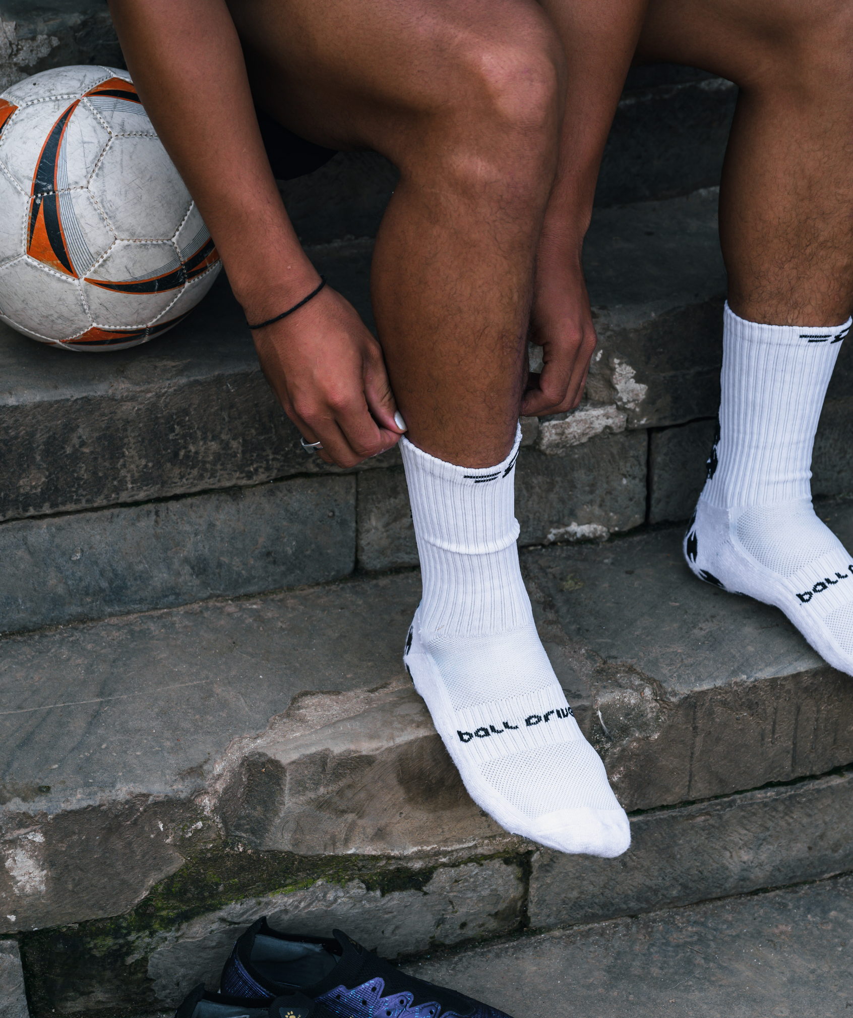 Ball Driven Grip Socks 2.5 sole detail, Dhaka-inspired pattern